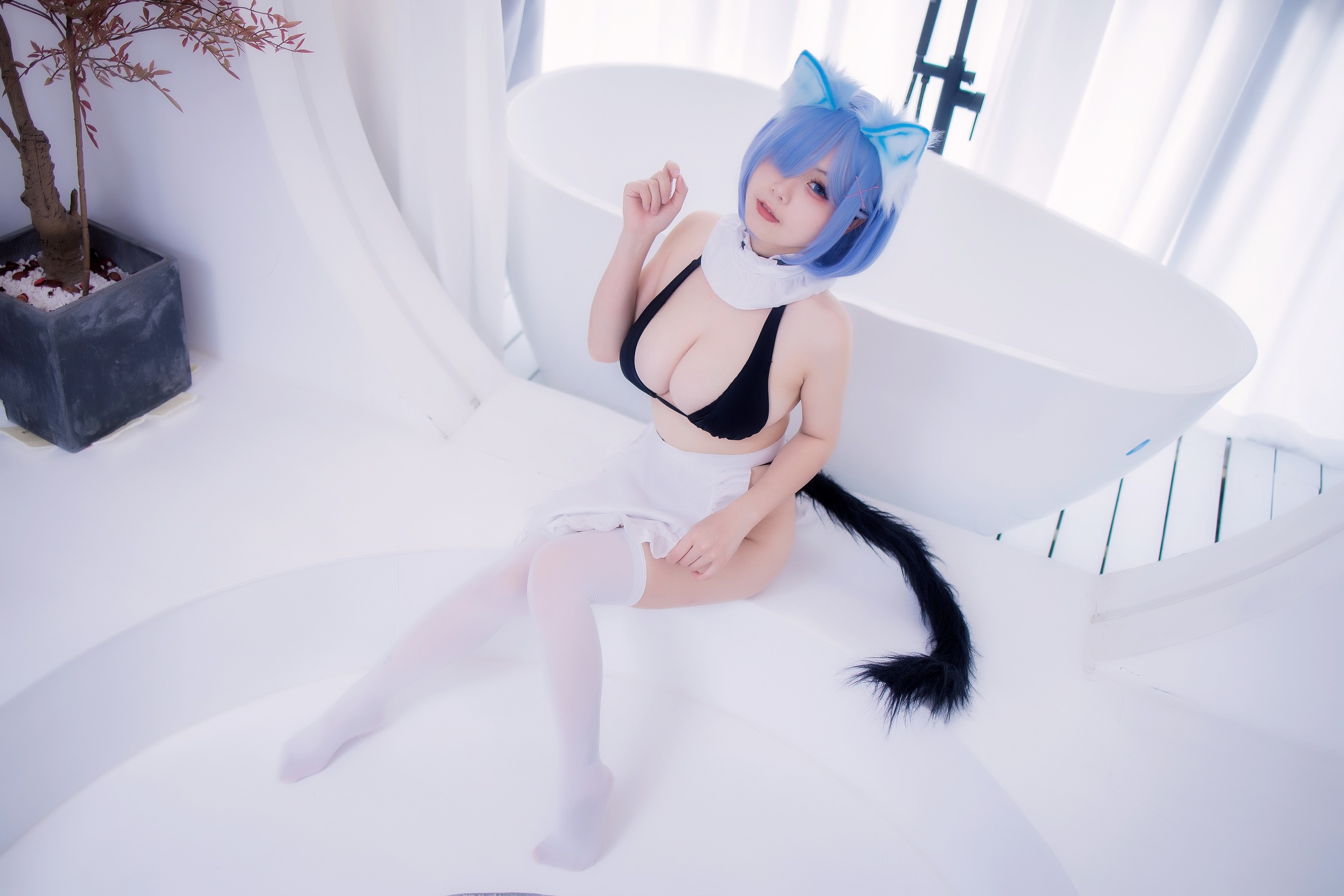 图片[1]-末夜787 – NO.010 蕾姆女仆泳装[47P]-XikXak